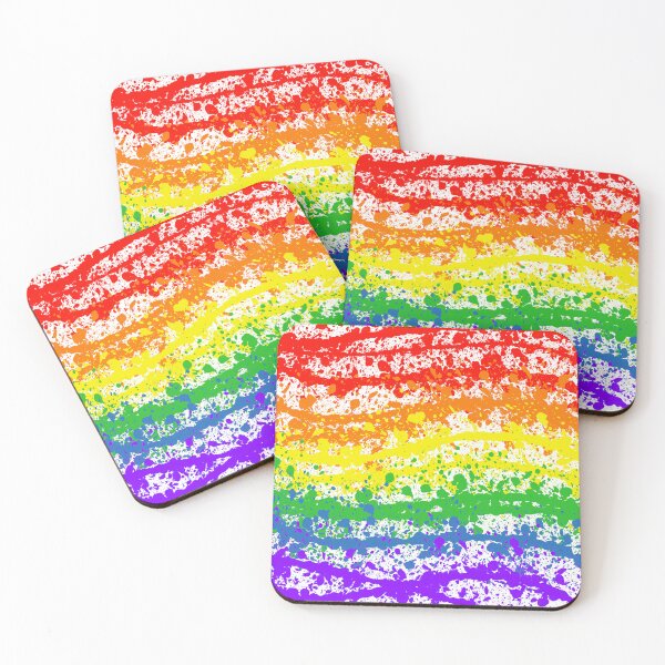 Item preview, Abstract Rainbow Pride Flag Paint Splatter designed and sold by RyanGDesign.