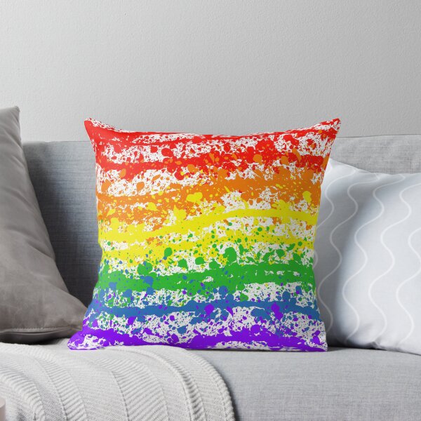 Item preview, Abstract Rainbow Pride Flag Paint Splatter designed and sold by RyanGDesign.