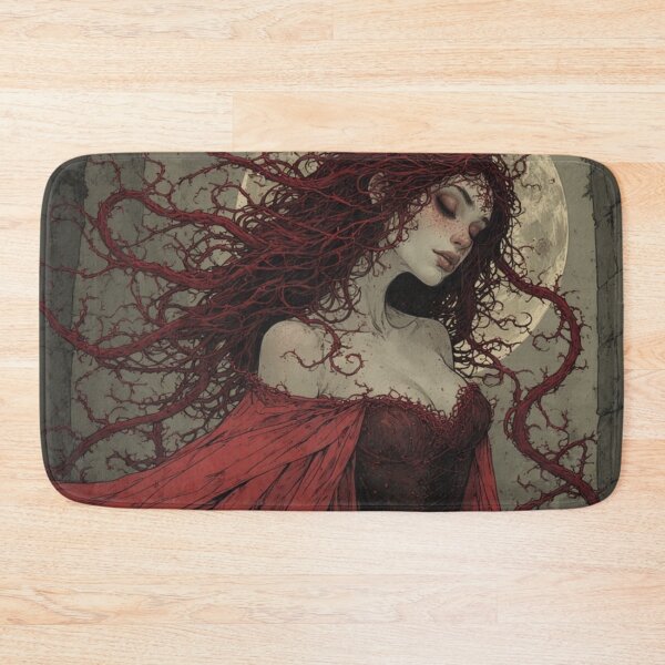 Item preview, Red Moon Thorn Maiden Art designed and sold by Eden Underground Radio (Official Merch).