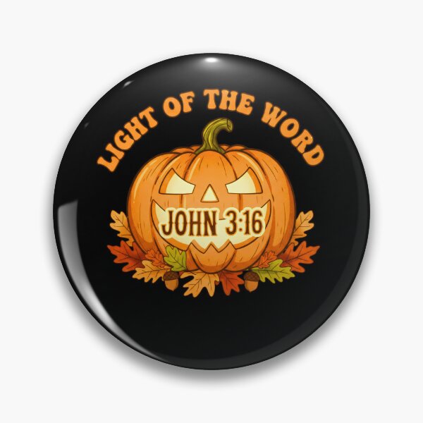 Item preview, John 3:16 Light of the Word Pumpkin Christian Fall designed and sold by VividDripCo.