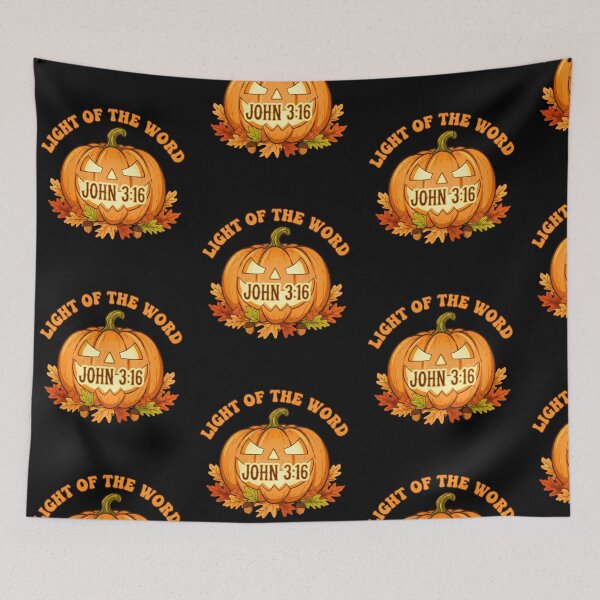 Item preview, John 3:16 Light of the Word Pumpkin Christian Fall designed and sold by VividDripCo.