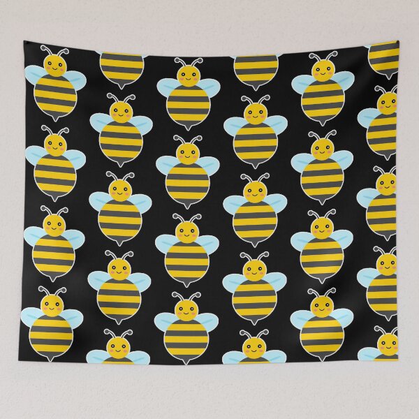 Item preview, Cute Smiling Honey Bee - Adorable Cartoon Bumble Bee Character designed and sold by Shape Snip Studio.