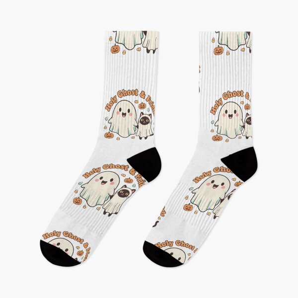 Item preview, Holy Ghost & Friends Cute Cat Halloween Retro  designed and sold by VividDripCo.