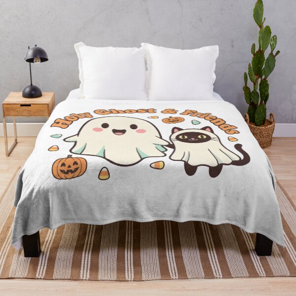 Item preview, Holy Ghost & Friends Cute Cat Halloween Retro  designed and sold by VividDripCo.