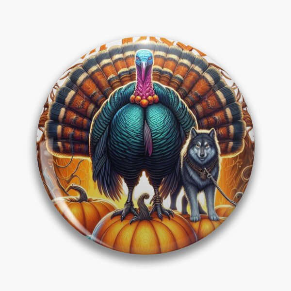 Item preview, Funny Thanksgiving Turkey & Wolf Design designed and sold by LavIsInTheAir.
