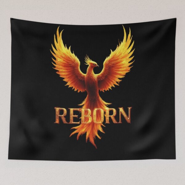 Item preview, Reborn – Phoenix Rising from Ashes Inspirational T-Shirt Design designed and sold by YASNOS.