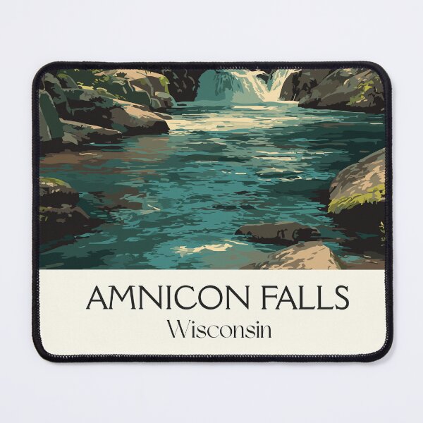 Item preview, Amnicon Falls Wisconsin Covered Bridge Art Print designed and sold by TuncGK.