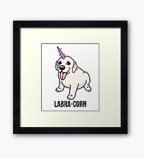 Lámina enmarcada Labra-Corn Unicorn Labrador Retriever