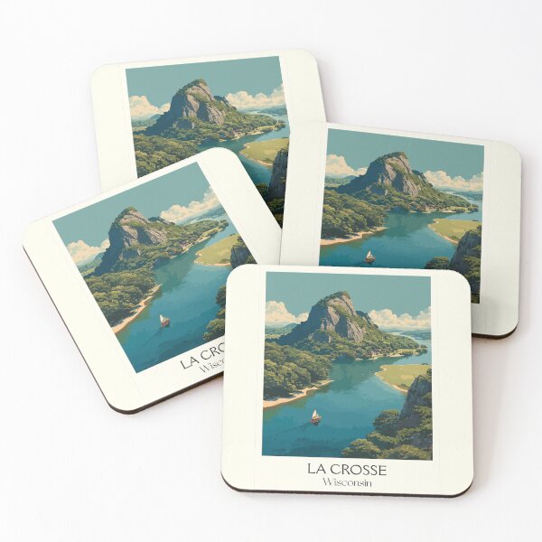 Item preview, La Crosse Wisconsin Grandad Bluff Art Print designed and sold by TuncGK.