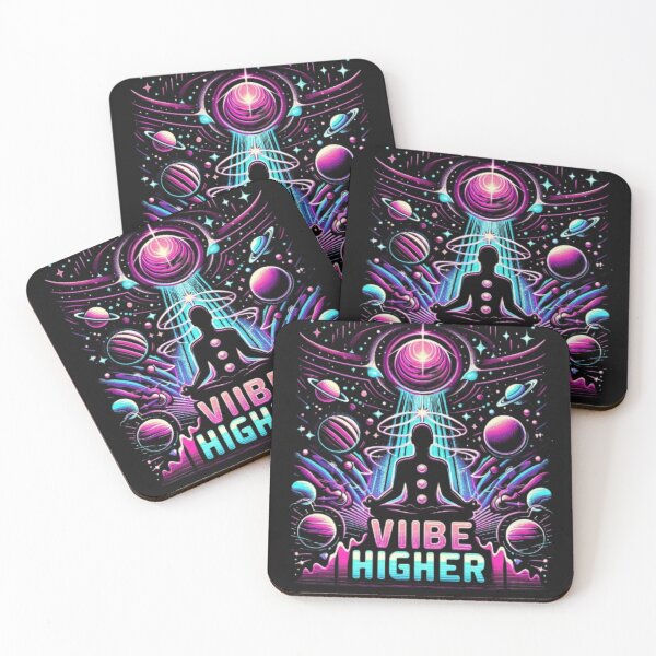 Item preview, VIBE HIGHER – Cosmic & Spiritual Energy T-Shirt Design designed and sold by YASNOS.