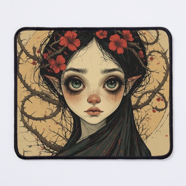 Item preview, Floral Thorn Elf Maiden Art designed and sold by David R Sawin The Architects Of Eden.