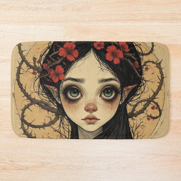 Item preview, Floral Thorn Elf Maiden Art designed and sold by Eden Underground Radio (Official Merch).