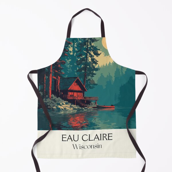 Item preview, Eau Claire Wisconsin Northwoods Cabin Art Print designed and sold by TuncGK.