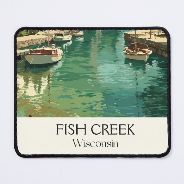 Item preview, Fish Creek Wisconsin Harbor Town Art Print designed and sold by TuncGK.