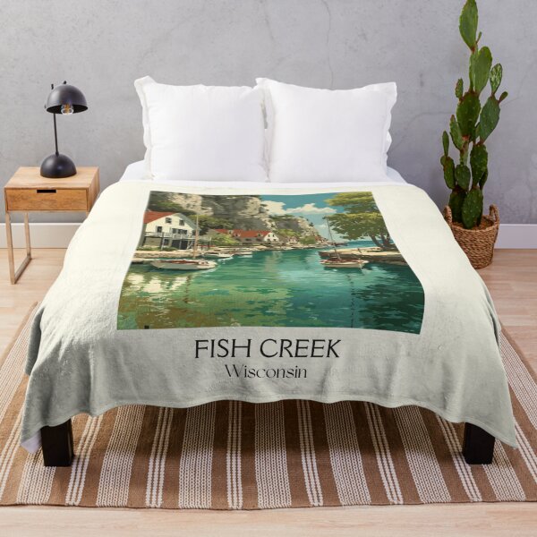 Item preview, Fish Creek Wisconsin Harbor Town Art Print designed and sold by TuncGK.