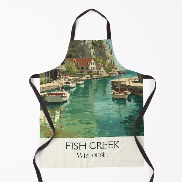 Item preview, Fish Creek Wisconsin Harbor Town Art Print designed and sold by TuncGK.