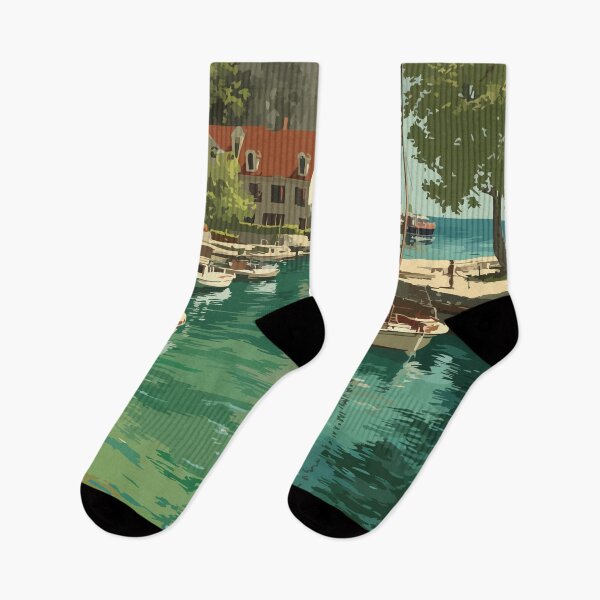 Item preview, Fish Creek Wisconsin Harbor Town Art Print designed and sold by TuncGK.