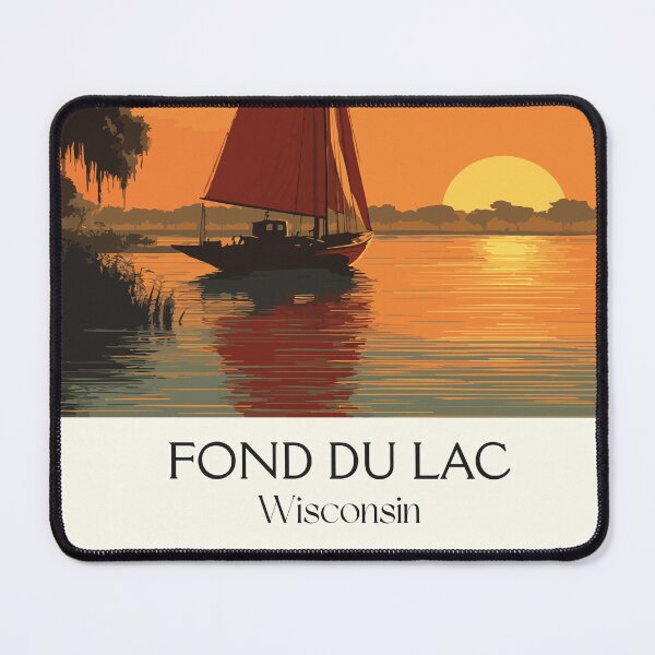 Item preview, Fond du Lac Wisconsin Lighthouse Sunset Art Print designed and sold by TuncGK.