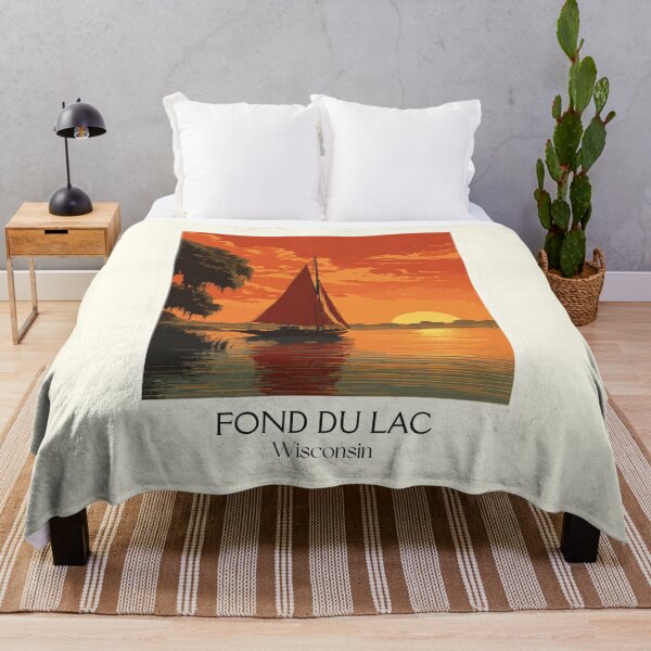 Item preview, Fond du Lac Wisconsin Lighthouse Sunset Art Print designed and sold by TuncGK.