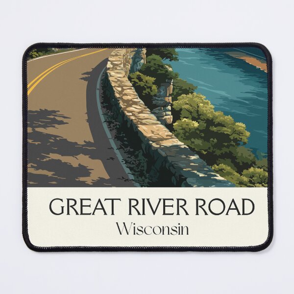 Item preview, Great River Road Wisconsin Scenic Byway Art Print designed and sold by TuncGK.