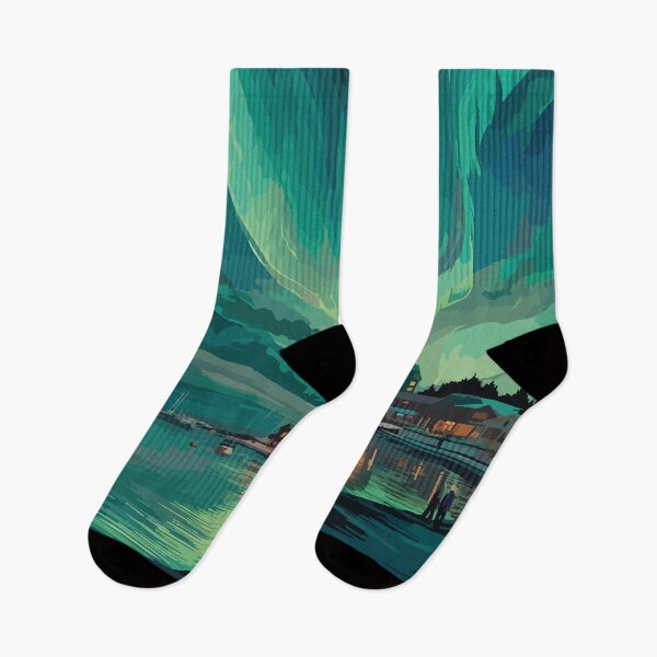 Item preview, Green Bay Wisconsin Northern Lights Art Print designed and sold by TuncGK.