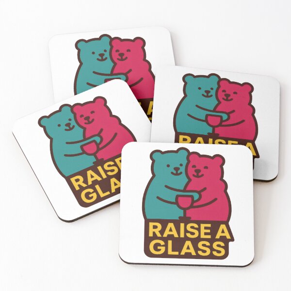 Item preview, Rise a Glass Bears | Cheers Bear Art | Funny Drinking Poster | Party Animal Humor Design designed and sold by PaintedPixels01.