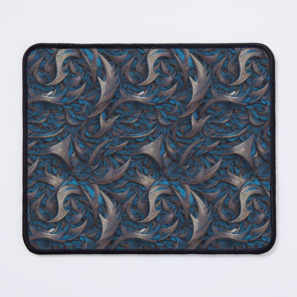 Item preview, Viking Leather and Blue Feathers Intricate Pattern Design designed and sold by NerdyWerks.