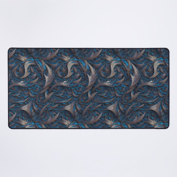 Item preview, Viking Leather and Blue Feathers Intricate Pattern Design designed and sold by NerdyWerks.