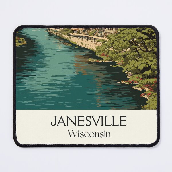 Item preview, Janesville Wisconsin Rock River Art Print designed and sold by TuncGK.