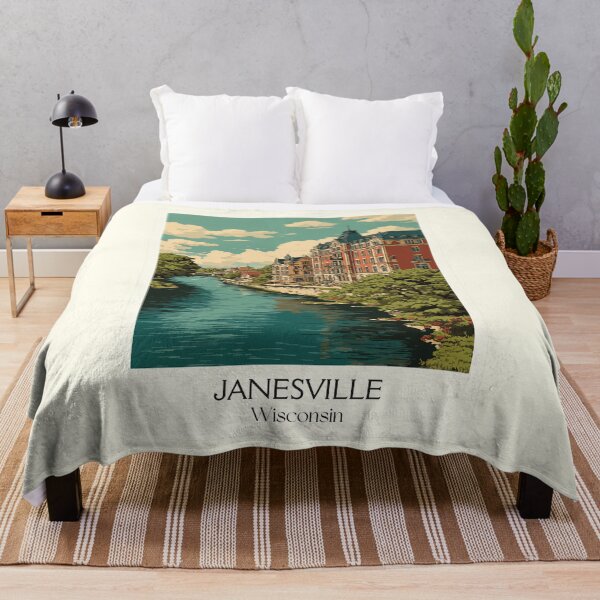 Item preview, Janesville Wisconsin Rock River Art Print designed and sold by TuncGK.