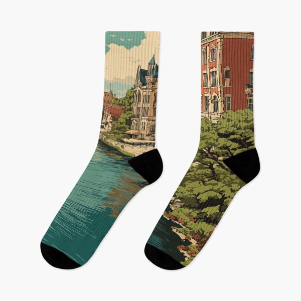 Item preview, Janesville Wisconsin Rock River Art Print designed and sold by TuncGK.