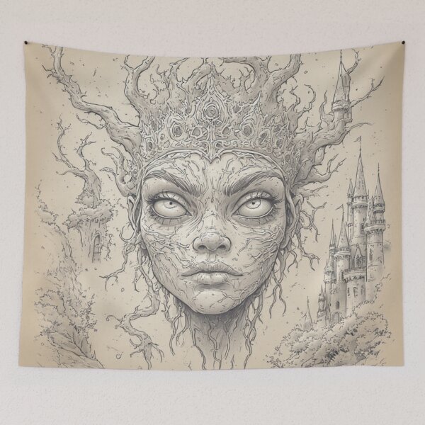 Item preview, Thorn-Crowned Castle Maiden Art designed and sold by Eden Underground Radio (Official Merch).