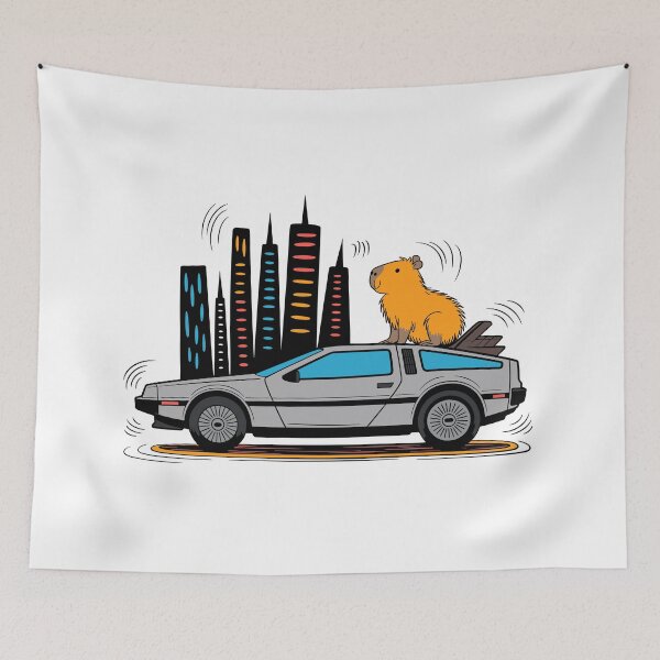 Item preview, Vintage Classic Car T-Shirt Capybara Fun designed and sold by PrintCarClub.