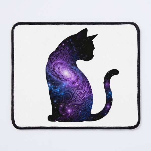 Item preview, Celestial Galaxy Black Cat Silhouette designed and sold by Narths.