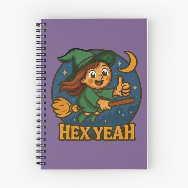 Item preview, Hex Yeah – Cute Witch Flying Halloween designed and sold by MythicPixel.