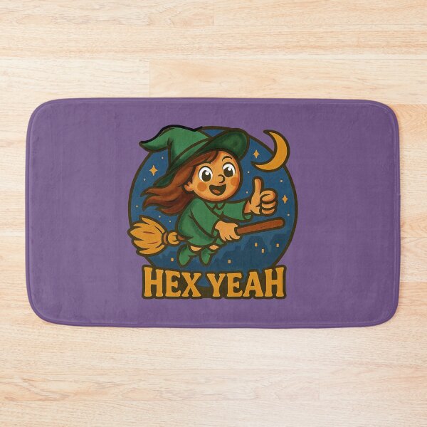Item preview, Hex Yeah – Cute Witch Flying Halloween designed and sold by MythicPixel.