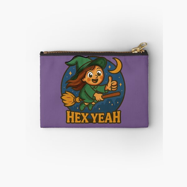 Item preview, Hex Yeah – Cute Witch Flying Halloween designed and sold by MythicPixel.