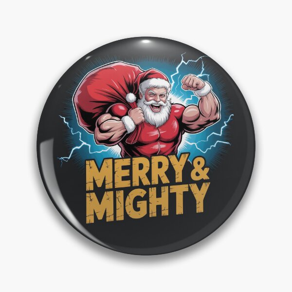 Item preview, Merry & Mighty – Strong Santa Christmas Power Art designed and sold by HolisticFurArt.