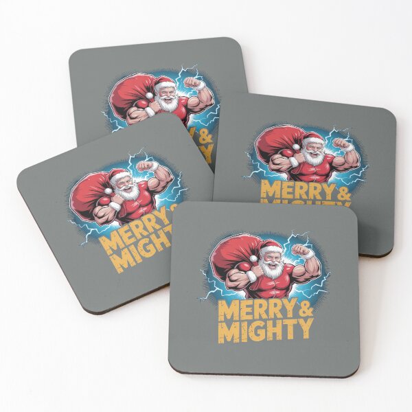 Item preview, Merry & Mighty – Strong Santa Christmas Power Art designed and sold by HolisticFurArt.