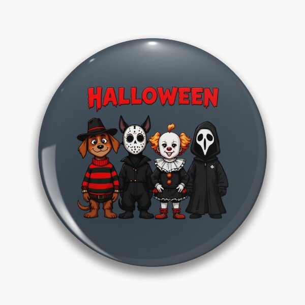 Item preview, Halloween Horror Squad - Freddy, Jason, Pennywise & Ghostface designed and sold by Dakson Design - Fantasy Art.