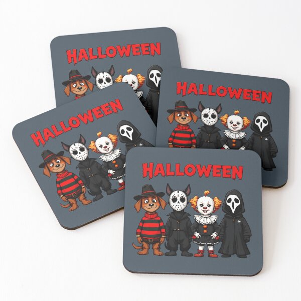 Item preview, Halloween Horror Squad - Freddy, Jason, Pennywise & Ghostface designed and sold by Dakson Design - Fantasy Art.