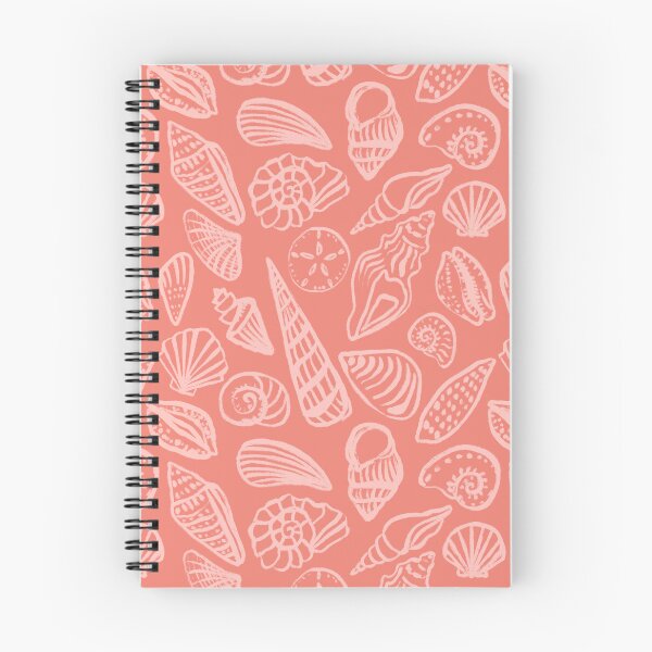Item preview, Coral Coastal Beach Seaside Seashell Pattern designed and sold by Patternandflow.