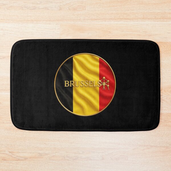 Item preview, Brussels Belgium Flag Emblem - Golden Atomium Design Souvenir designed and sold by Annika Shurafa.