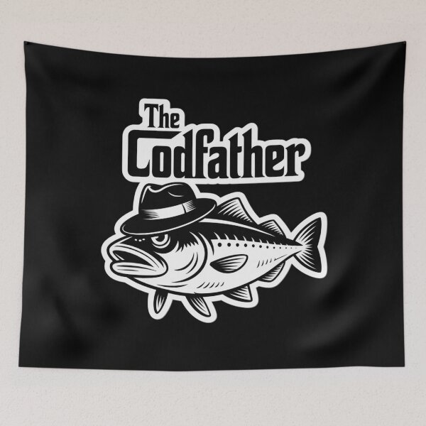 Item preview, The Codfather – Funny Fishing Pun Design designed and sold by BiteSizedPrints.
