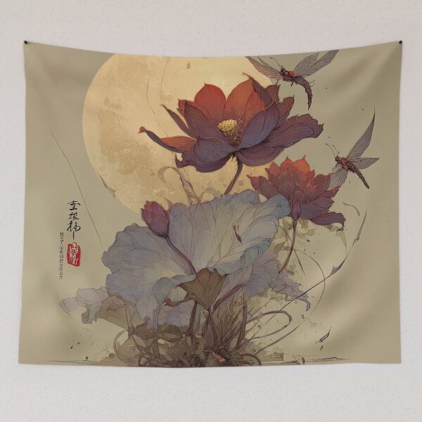 Item preview, Lotus Rising Beneath the Ancestral Moon designed and sold by bloorose.