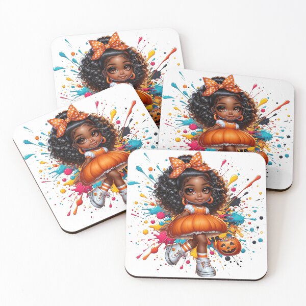 Item preview, Afro Toddler Halloween Candy Cutie Illustration designed and sold by Lulunza.