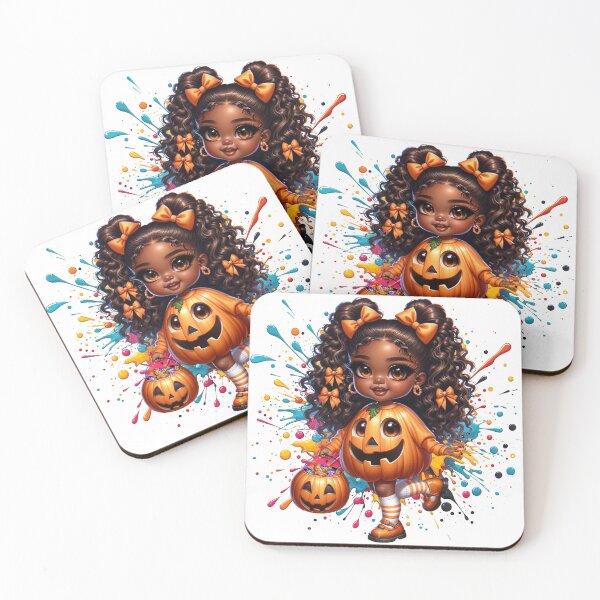 Item preview, Pumpkin Baby with Candy Bucket – Black Girl Halloween designed and sold by Lulunza.