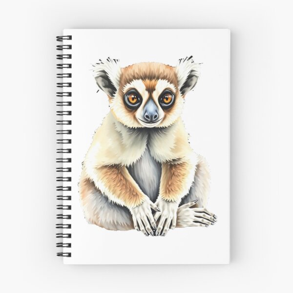 Item preview, Cute Ring Tailed Lemur Illustration - Adorable Madagascar Primate Art designed and sold by EllDAV777.