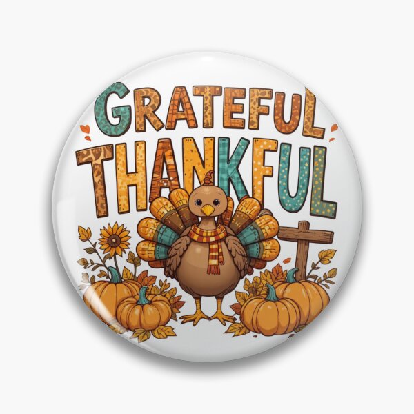 Item preview, Grateful Thankful Cute Turkey Design – Fall Thanksgiving T-Shirt, Mug, and Home Décor designed and sold by GJ Kul.
