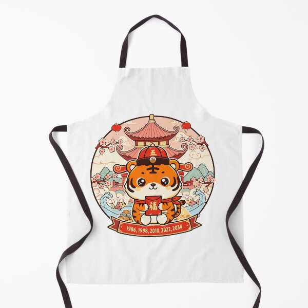 Item preview, Cute Kawaii Tiger Zodiac Art with Lucky Red Envelope designed and sold by VueArts.